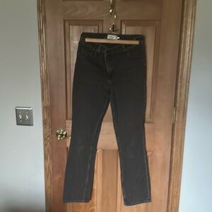 Abercrombie & Fitch Women's Dark Gray Straight Leg Jeans